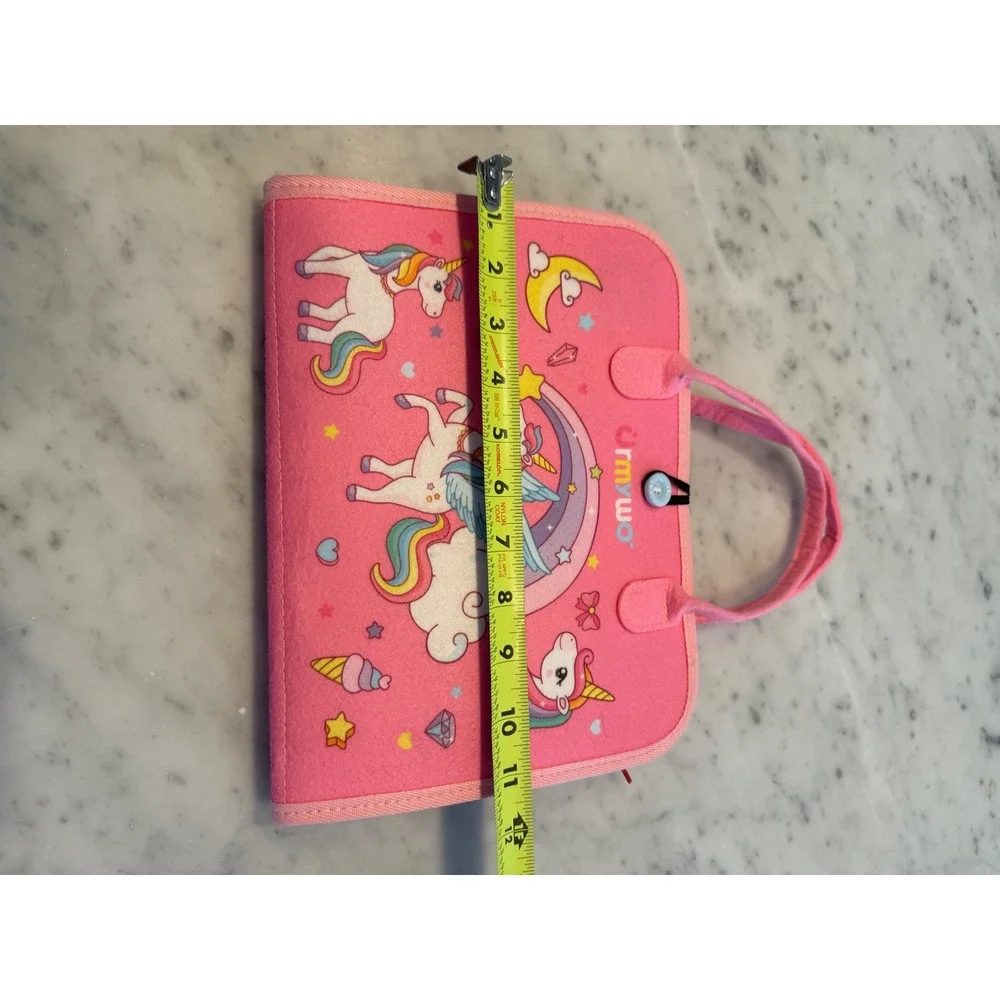 Urmywo‎ Unicorn Busy Board Toddler Sensory Toy Felt Activity Book Travel Case
